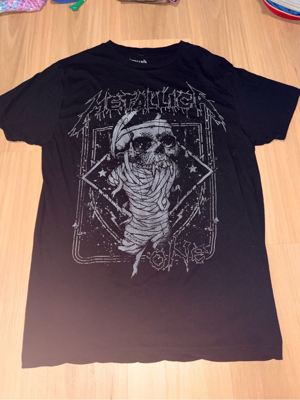 Black Graphic Band T-Shirt - Black